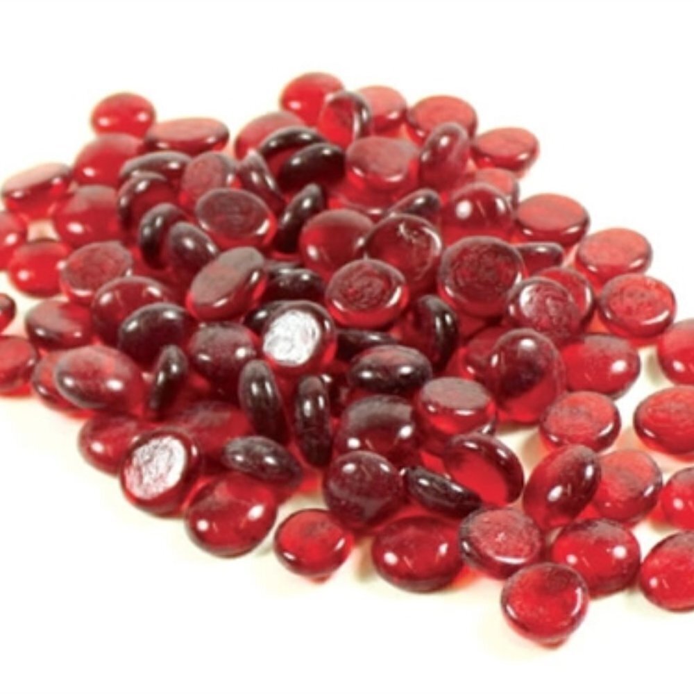 4 Lbs. Red Glass Floral Pebbles